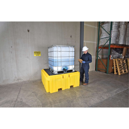 IBC Spill Pallet Plus&reg; Without Drain, 365 US gal. Spill Capacity, 62" x 62" x 28" Equipment World