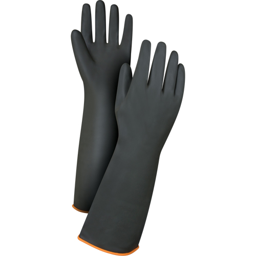 Gants de poids lourd pour la manipulation de produits chimiques, Taille Grand/9, 18" lo, Latex de caoutchouc, 30 mils Equipment World