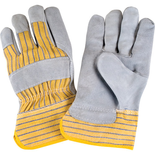Premium Rugged Fitters Gloves, Large, Split Cowhide Palm, Cotton Inner Lining Equipment World