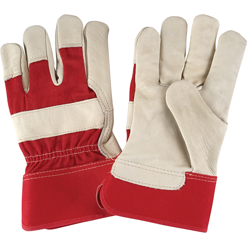 Premium Dry-Palm Fitters Gloves, Large, Grain Cowhide Palm, Cotton Inner Lining Equipment World