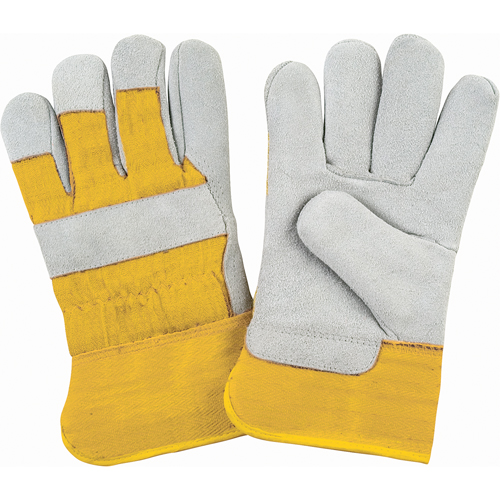 Premium Winter-Lined Fitters Gloves, Medium, Split Cowhide Palm, Foam Fleece Inner Lining Equipment World