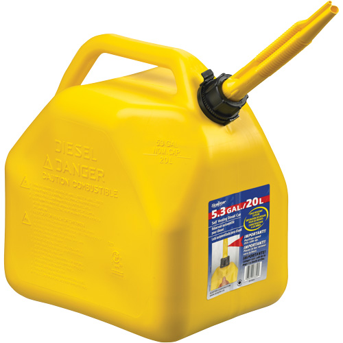 Jerry Cans, 5.3 US gal./20.06 L, Yellow, CSA Compliant/ULC Equipment World