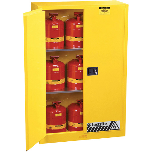 Armoires Sure-Grip EX pour produits inflammables, 45 gal., 2 Porte(s), 43" La x 65" h x 18" p Equipment World
