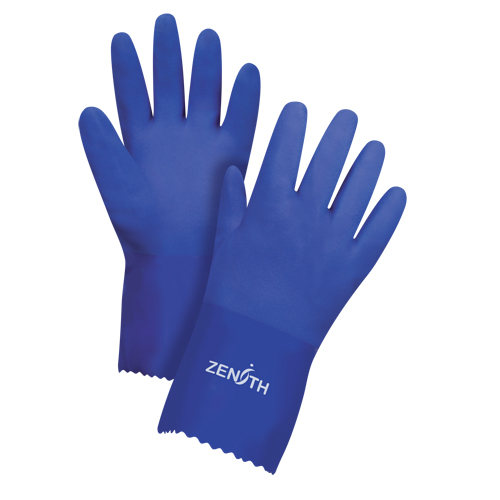 Ultra Flexible Gloves, Size Large/9, 12" L, PVC, Interlock Inner Lining, 45-mil Equipment World