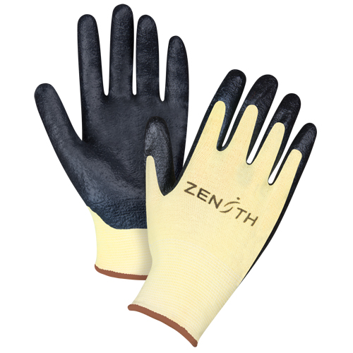 Gants r&eacute;sistants &agrave; la coupe avec prise sup&eacute;rieure, Taille Grand/9, Calibre 13, Rev&ecirc;tement Mousse de nitrile, Enveloppe en Aramide, ANSI/ISEA 105 niveau 3/EN 388 niveau 5 Equipment World