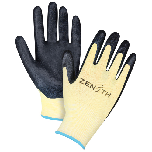 Gants r&eacute;sistants &agrave; la coupe avec prise sup&eacute;rieure, Taille T-Grand/10, Calibre 13, Rev&ecirc;tement Mousse de nitrile, Enveloppe en Aramide, ANSI/ISEA 105 niveau 3/EN 388 niveau 5 Equipment World