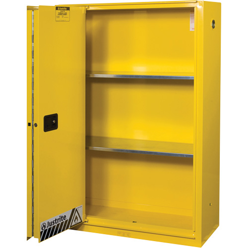 Sure-Grip&reg; Ex Flammable Storage Cabinets, 45 gal., 1 Door, 43" W x 65" H x 18" D Equipment World