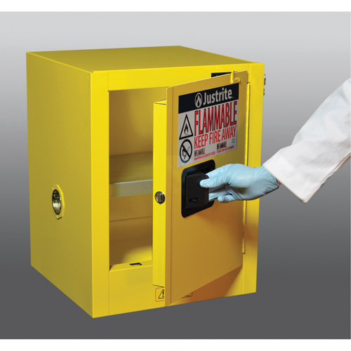Sure-Grip&reg; EX Countertop Flammable Safety Cabinet, 4 gal., 1 Door, 17" W x 22" H x 17" D Equipment World