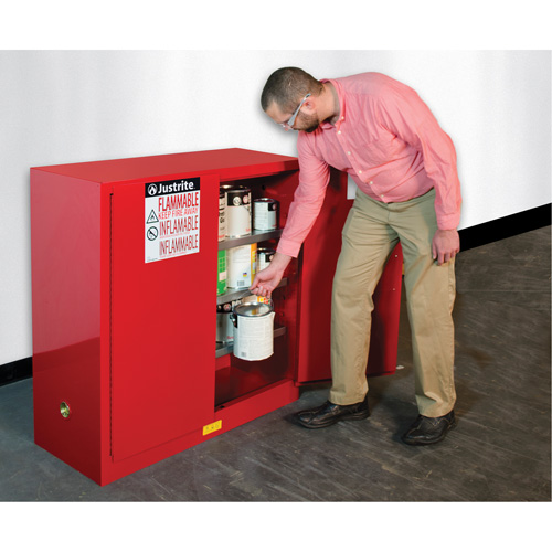 Sure-Grip&reg; EX Combustibles Safety Cabinet for Paint and Ink, 40 gal., 3 Shelves Equipment World