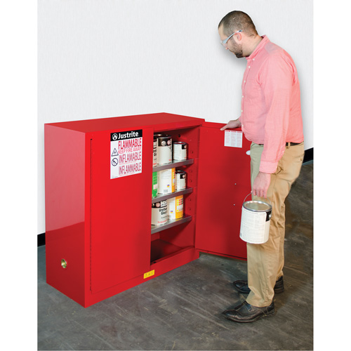 Sure-Grip&reg; EX Combustibles Safety Cabinet for Paint and Ink, 40 gal., 3 Shelves Equipment World
