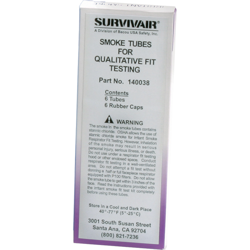 Fit Test Kits - Replacement Tubes, Qualitative, Smoke Testing Solution Equipment World