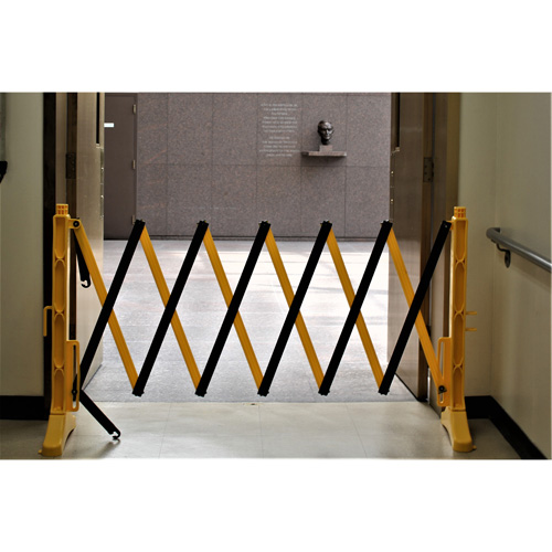 Xpandit Barricade, 36" H x 11.5' L, Black/Yellow Equipment World