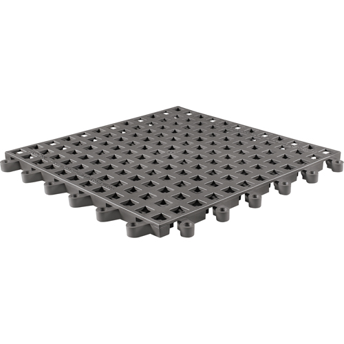 ErgoDeck&reg; General Purpose No. 564 Matting, PVC, 1-1/2' W x 1-1/2' L, 7/8" Thick, Charcoal Equipment World