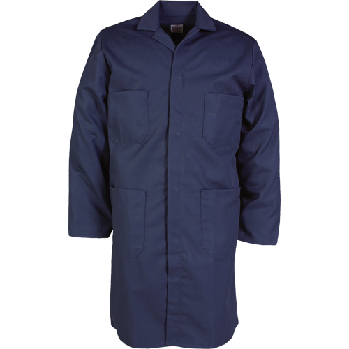 Lab Coat, Poly-Cotton, 46, Navy Blue Equipment World