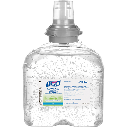 TFX Advanced Hand Sanitizer, 1200 ml, Cartridge Refill, 70% Alcohol Equipment World