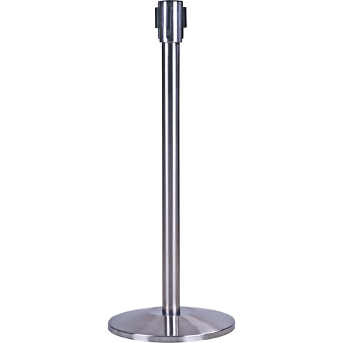 Free-Standing Crowd Control Barrier Receiver Post, 35" High, Stainless Equipment World