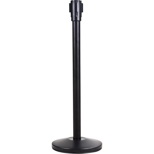 Free-Standing Crowd Control Barrier Receiver Post, 35" High, Black Equipment World