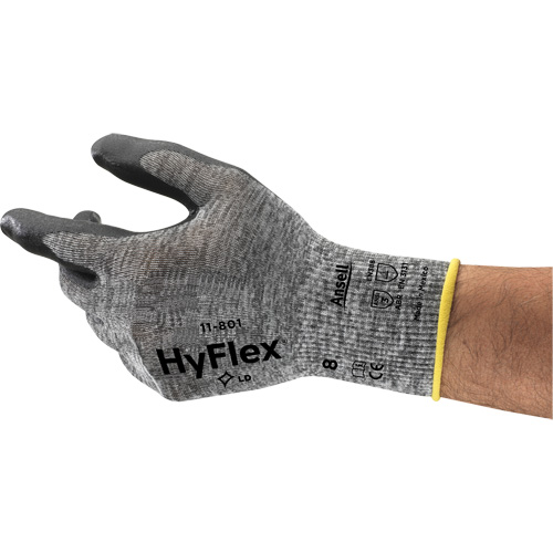 Hyflex&reg; 11-801 Gloves, 7/Small, Foam Nitrile Coating, 15 Gauge, Nylon Shell Equipment World
