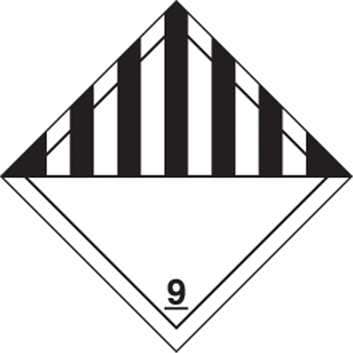 TDG Shipping Labels, Class 9, Miscellaneous Dangerous Goods, Vinyl Equipment World