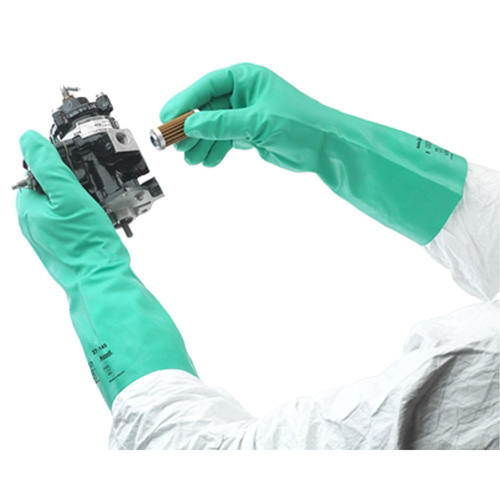Solvex&reg; 37-145 Gloves, Size Small/7, 13" L, Nitrile, 11-mil Equipment World