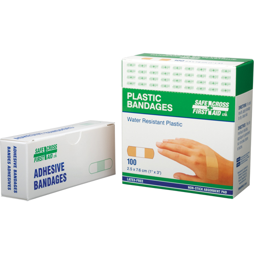 Bandages, Rectangular/Square, 3", Plastic, Sterile Equipment World