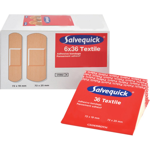 Salvequick&reg; Bandage Dispensing Systems Refills, Rectangular/Square, Fabric, Sterile Equipment World