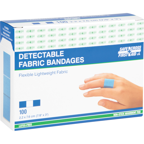 Bandages, Rectangular/Square, 3", Fabric Metal Detectable, Sterile Equipment World