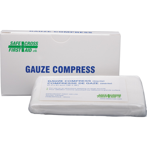 Gauze Compress, Pad, 36" L x 36" W, Sterile, Medical Device Class 1 Equipment World