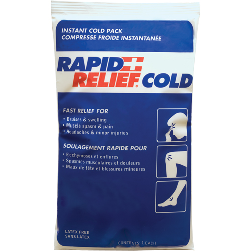 Rapid Relief&reg; Instant Chill Pack, Cold, Single Use, 9" x 6" Equipment World