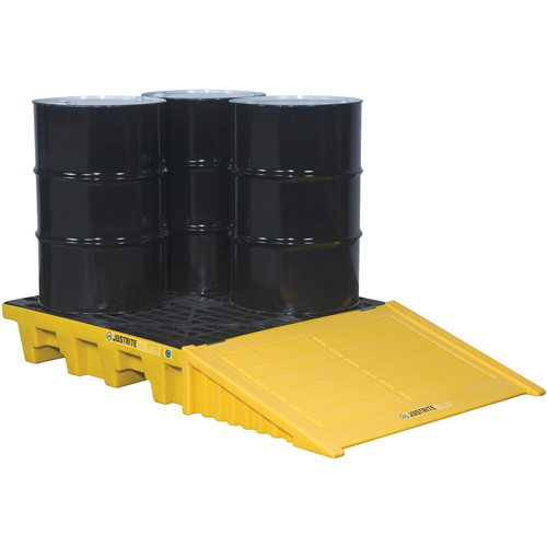 EcoPolyBlend Spill Control Pallets - Without Drain, 73 US gal. Spill Capacity, 49" x 49" x 10.2" Equipment World