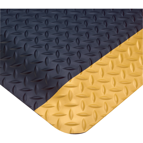 Tapis Smart No 497, Losange, 3' x 75' x 1", Noir/Jaune, PVC Equipment World