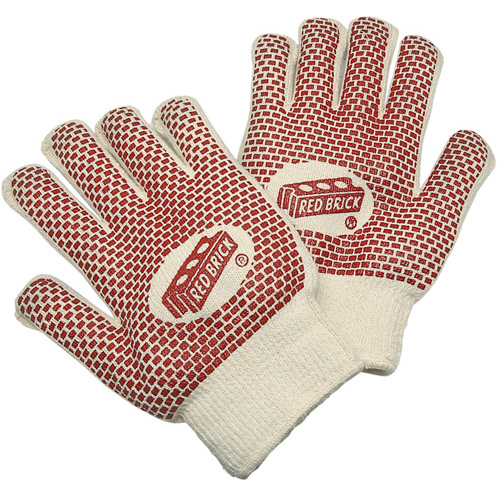 Red Brick&reg; Reversible Terrycloth Gloves, Cotton, Double Sided, 10 Gauge, Large Equipment World