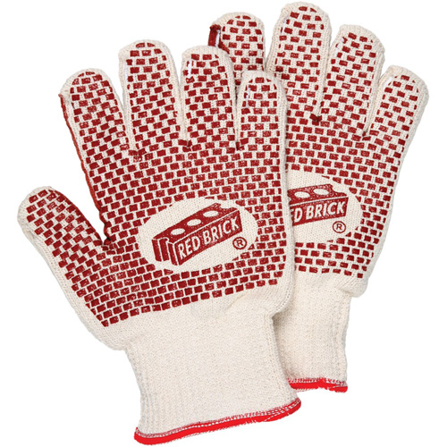 Red Brick&reg; Reversible Terrycloth Gloves, Cotton, Double Sided, 10 Gauge, Small Equipment World