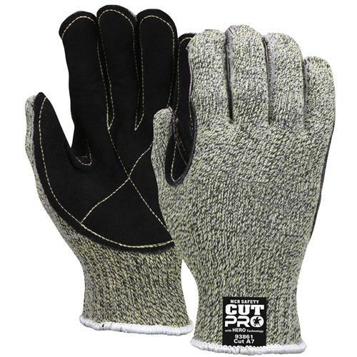 Gants r&eacute;sistants aux coupures Hero, Taille Petit/7, Calibre 7, Enveloppe en PEHD/Kevlar/Acier inoxydable, ANSI/ISEA 105 niveau 4 Equipment World