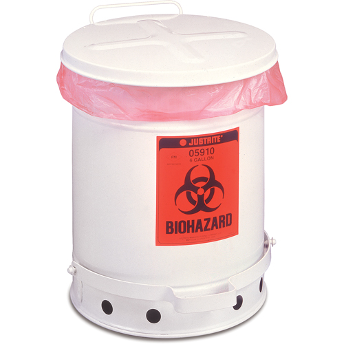 Biohazard Waste Container, 6 gal Capacity Equipment World