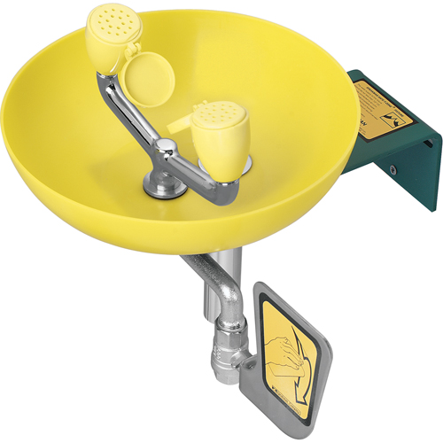 Eye/Face Wash Station, Wall-Mount Installation, Plastic Bowl Equipment World