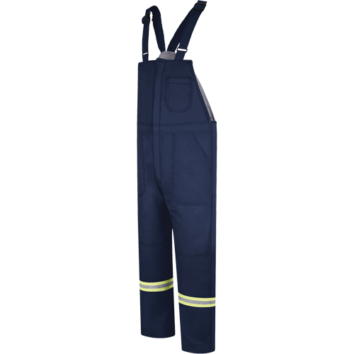 Deluxe Insulated Bib Overalls with Reflective Striping, 3X-Large, Navy Blue Equipment World