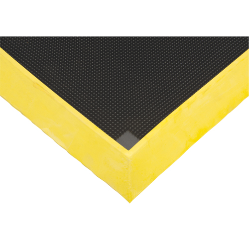 Foot Sanitizing Matting, Rubber, 2-2/3' W x 3-1/4' L x 2-1/2" Thick, Yellow Equipment World