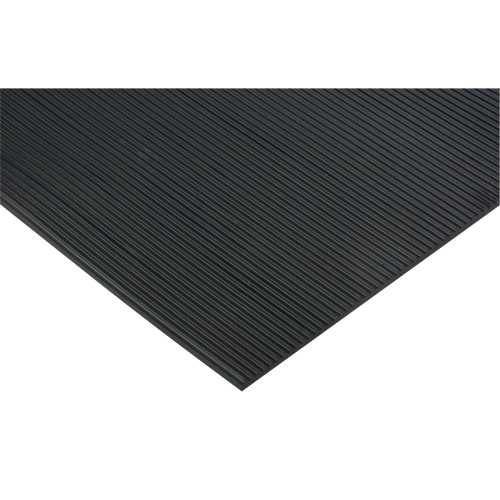 Fine Ribbed Matting, Wiper, 2' x 75' x 1/8", Black Equipment World