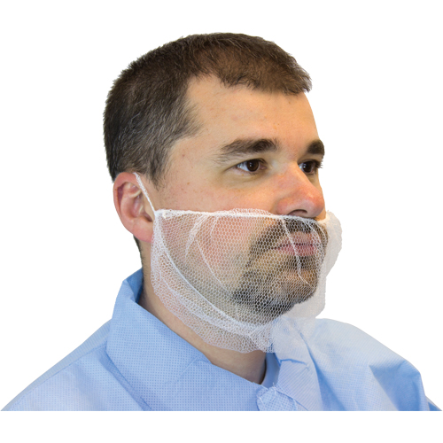 Mesh Beard Nets, Polyester, White Equipment World