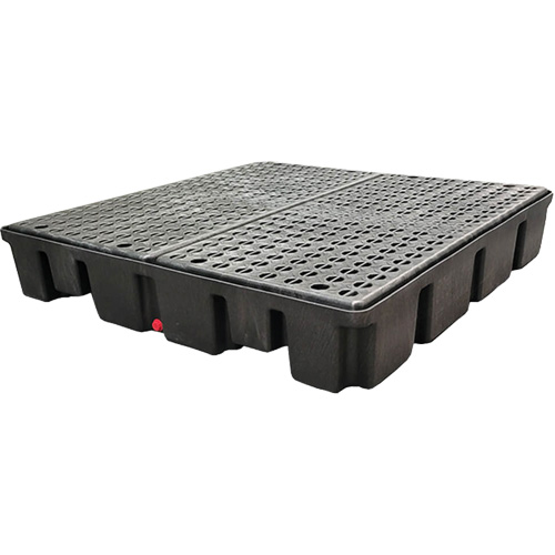 Nestable Spill Pallet Without Drain, 66 US gal. Spill Capacity, 49" x 49" x 10.5" Equipment World
