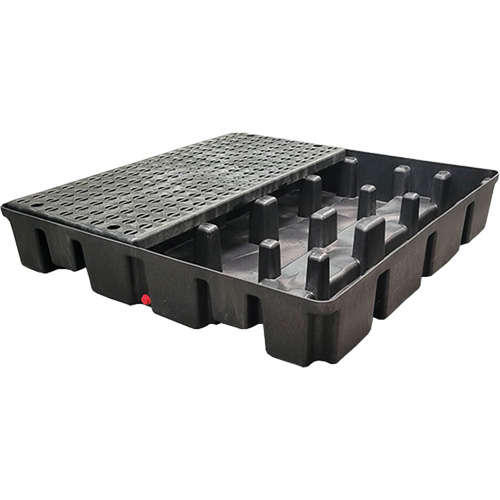 Nestable Spill Pallet Without Drain, 66 US gal. Spill Capacity, 49" x 49" x 10.5" Equipment World