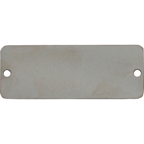 Blank Tags, Stainless Steel, 3" W x 1" H Equipment World