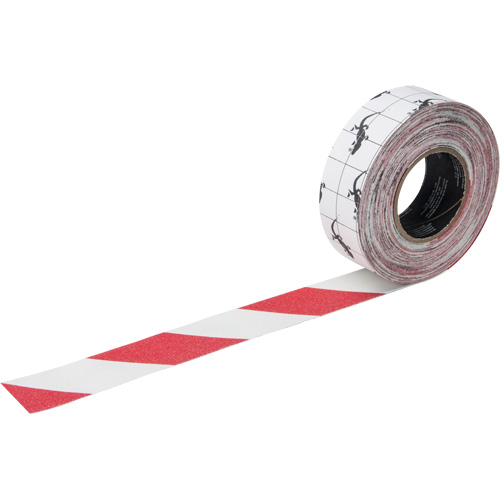 Ruban antid&eacute;rapant de premi&egrave;re qualit&eacute;, 2" x 60', Rouge & blanc Equipment World