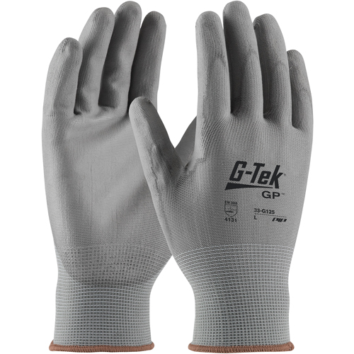 G-Tek 33G-165 Coated Gloves, 9/Large, Polyurethane Coating, 13 Gauge, Nylon Shell Equipment World