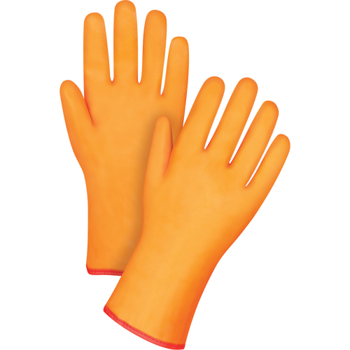 Winter-Lined Chemical-Resistant Gloves, Size Large/9, 12" L, PVC, Foam Fleece Inner Lining, Winter Weight Equipment World