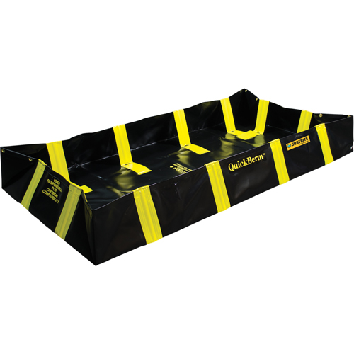 QuickBerm&reg; Containment Berm with Inside Wall Supports, 355 US gal. Capacity, 6' W x 8' L x 12" H, Snap-Up Bracket Equipment World