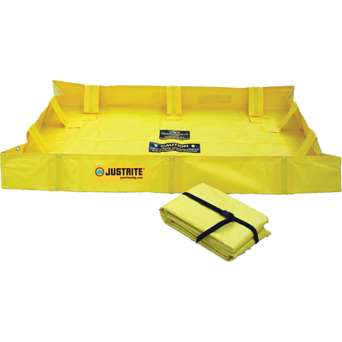 QuickBerm&reg; Lite Containment Berm, 119 gal. Capacity, 4' W x 6' L x 8" H, Snap-Up Bracket Equipment World