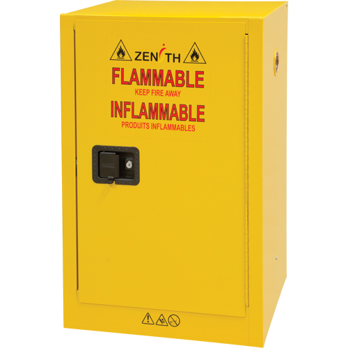 Flammable Storage Cabinet, 12 gal., 1 Door, 23" W x 35" H x 18" D Equipment World