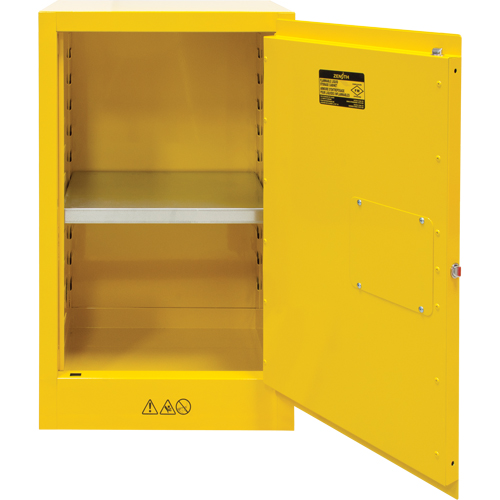 Flammable Storage Cabinet, 12 gal., 1 Door, 23" W x 35" H x 18" D Equipment World